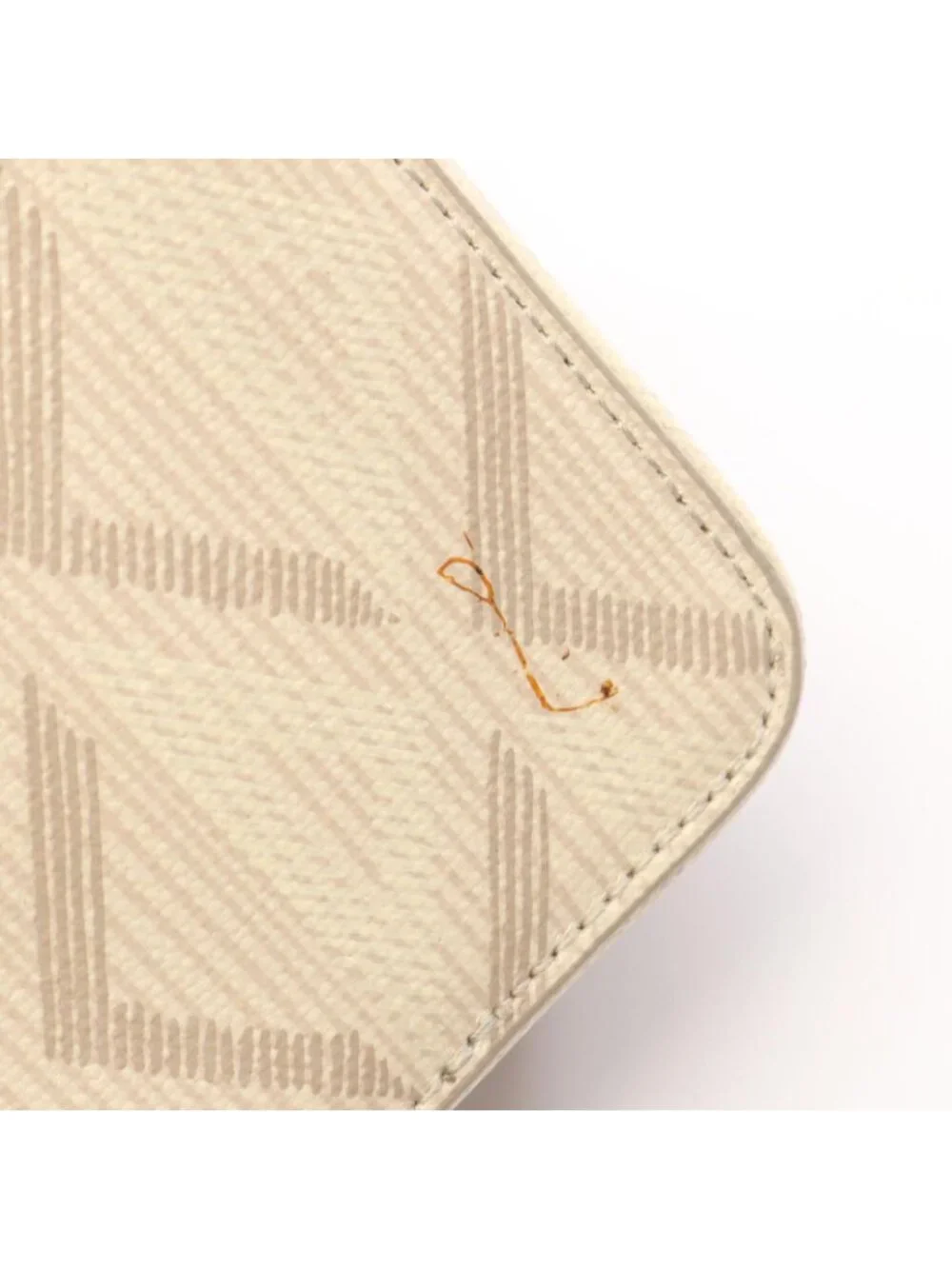 Dior Shoulder Bag Messenger Pouch CD Diamond Ivory Canvas Leather